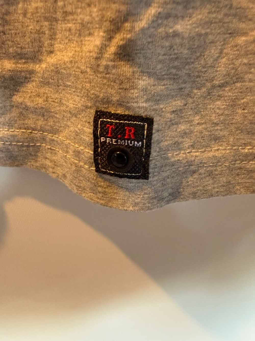 Tailored Recreation Premium Crew Neck Short Sleeve Tee in Heather Gray - Picture 3 of 4